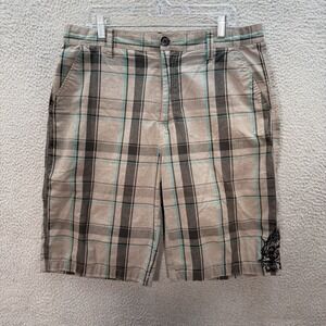 Micros Shorts Mens 36 Multicolor Plaid Skater Surf Surfer BMX Grunge Y2K